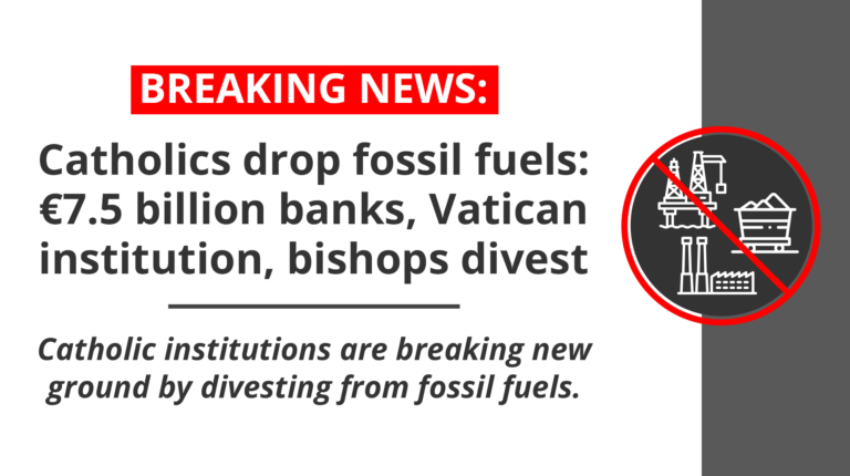 JESC joins Catholic international movement to divest from fossil fuels