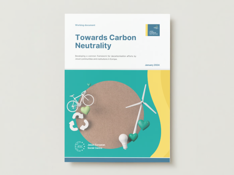 Towards Carbon Neutrality: A JESC Guide for developing a common framework for decarbonisation efforts by Jesuit communities and institutions in Europe.